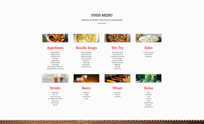 Screenshot of Khao Soy House website.